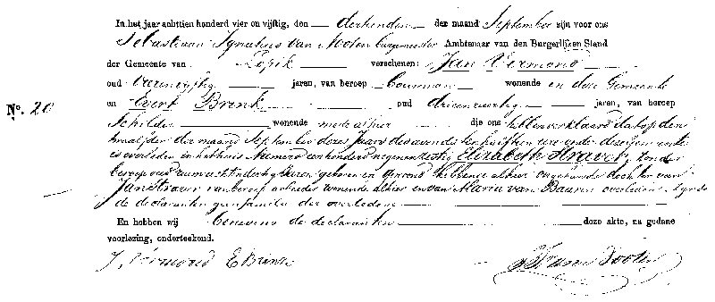 18540913 ovl akte 20 Elizabeth dv J Straver - M v Baaren